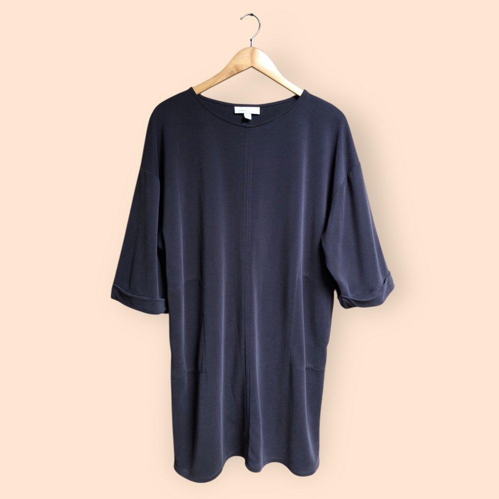 Pure Jill Sandwashed Knit Tunic Shift Dress J.Jill Dark Gray Relaxed Women’s PM